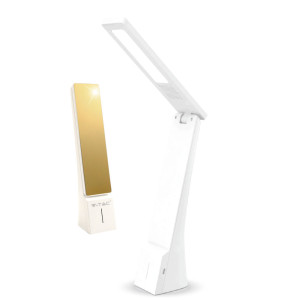LED Tischleuchte in Weiß-Gold mit CCT Steuerung VT-1014
