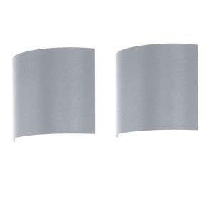 2er Set LED Wandleuchten aus verzinktem Stahl CORFINO