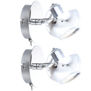 2er Set LED Wand Lampen aus Chrom für Ihre vier Wände Aramid