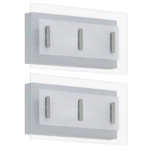 2er Set LED Glas Wandleuchte für den Außenbereich MIRANO