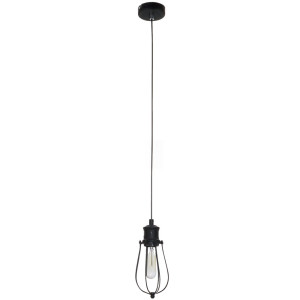 Retro Pendeleuchte in schwarzem Käfig-Design LORENZO