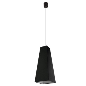 Hängeleuchte, Stoff, schwarz, L 20 cm, PIRAMIDE