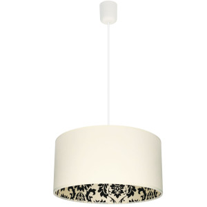 Retro Hängeleuchte mit Blumen-Muster SAPARATO IN BIANCO