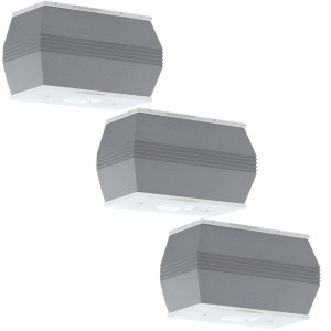 3er Set LED Wandlampen aus Alu für Ihren Außenbereich NORIKA
