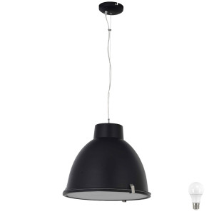 LED Retro Pendelleuchte in matt schwarz für Ihren Flur KATHY