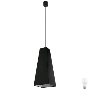 Luxus LED Pendelleuchte in schwarz für den Wohnraum PIRAMIDE
