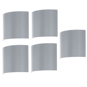 5er Set LED Wandleuchten aus verzinktem Stahl CORFINO