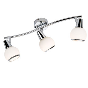LED Deckenstrahler aus Chrom mit beweglichen Glaspots LORIS