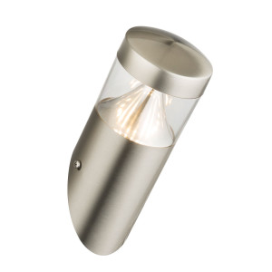7 Watt LED Edelstahlleuchte in silber für Außenwände