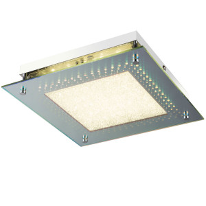 LED Deckenleuchte, Kristall, Glas, 3D-Effekt, L 28cm, CINEMA