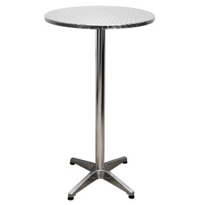 Bistro Stehtisch aus Aluminium, rund, H 110 cm