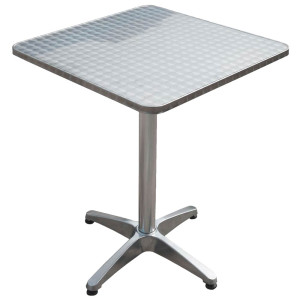 Bistrotisch aus Aluminium, quadratisch, H 70 cm