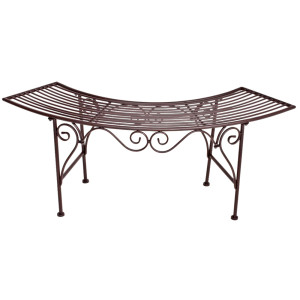 Bogenbank, Außen, Edelrost-Optik, L 125 cm, FUEGO