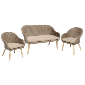 Sofa & Stuhl Set PUEBLO 3-teilig