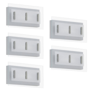 5er Set LED Glas Wandleuchten für Ihre Fassade MIRANO