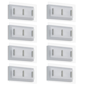 8er Set LED Glas Wandlampen für den Außenbereich MIRANO