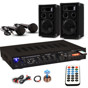 Party Musikanlage mit Karaoke Bluetooth USB SD MP3 Receiver