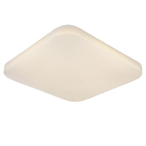 LED Deckenleuchte, Metall, Weiß, quadratisch, L 25 cm