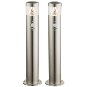 2er Set LED Stehleuchten mit Bewegungsmelder für den Garten
