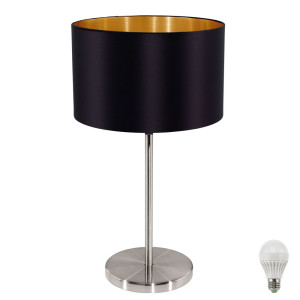 Design LED Tischleuchte in Nickel matt MASERLO