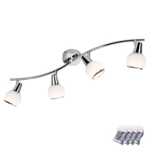 RGB LED Deckenstrahler mit beweglichen Glasspots LORIS