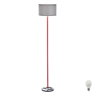 Retro LED Stehleuchte mit Textil Lampenschirm STRATOS
