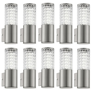 10er Set LED Wandleuchten für den Außenbereich
