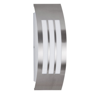 Wandleuchte aus Metall in silber, Höhe 31,8 cm