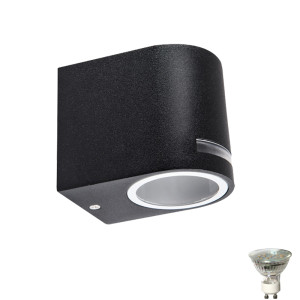 LED Downleuchte in schwarz für Außenwände