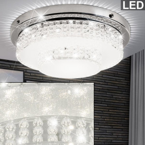 Design LED Deckenleuchte mit Kristalleffektfolie CAKE