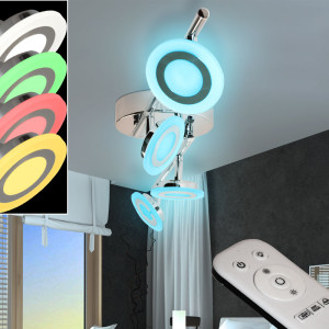 RGB LED Deckenleuchte mit schwenkbaren Spots GEMMA