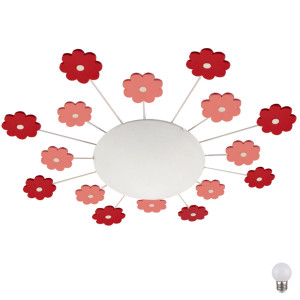 LED Deckenleuchte für Kinder mit rosafarbenen Blumen DALIA