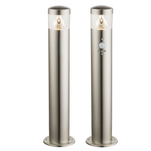 2er Set LED Stehlampen aus Edelstahl für den Außenbereich