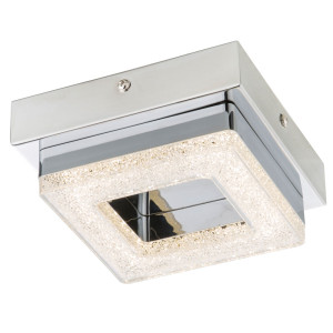LED Deckenleuchte, Kristall-Design, eckig, L 14 cm