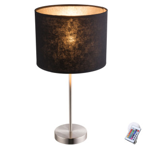 Luxus RGB LED Tischleuchte aus Stoff mit DIMMER AMY