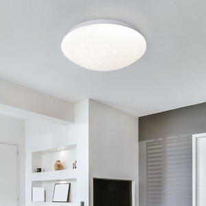 LED Deckenleuchte, neutralweiß, Sternenhimmel Effekt, D 29 cm