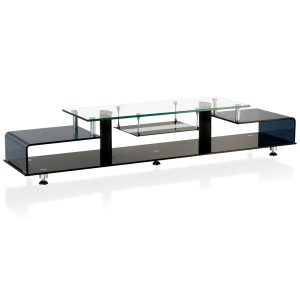 Design TV Regal aus Chrom und Sicherheitsglas