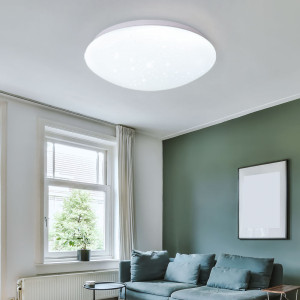 LED Deckenleuchte, Sternen-Effekt, D 33 cm