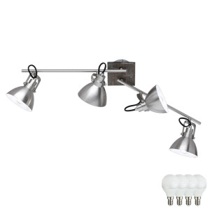 LED Deckenstrahler mit vier beweglichen Spots TIMBER