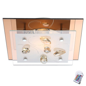 RGB LED Deckenlampe mit Kristallen und Farbwechsler AYAN