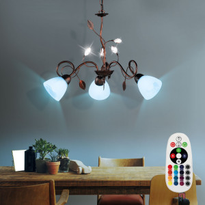 Landhaus Stil RGB LED Hängeleuchte für das Esszimmer