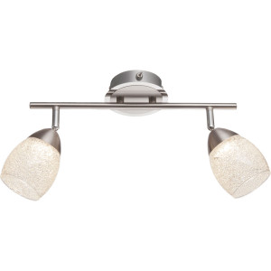 LED Deckenleuchte, Kristall, Glas, Spots beweglich, L 35 cm