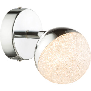 LED Wandlampe, Chrom, Kristall-Dekoration, beweglicher Spot
