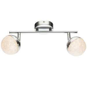 LED Deckenlampe, Chrom, Kristalle, L 75 cm, UTILA