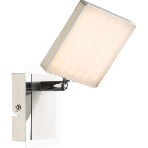 LED Wandleuchte, nickel-matt, Chrom, Spot beweglich, dimmbar