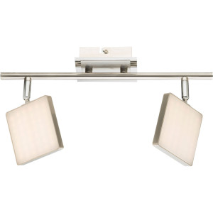 LED Deckenleuchte, Metall, Chrom, Spots beweglich, dimmbar