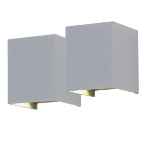 2er Set LED Außenbereich Wandstrahler zum verstellen VT-759W