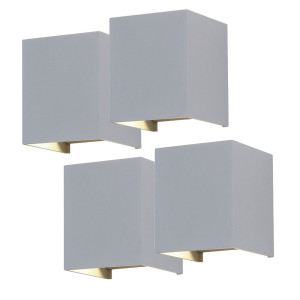 4er Set LED Wandleuchten UP DOWN Strahler verstellbar VT759W