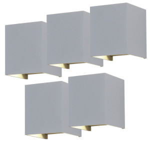 5er Set LED Wandlampen für Ihren Hof zum verstellen VT-759G