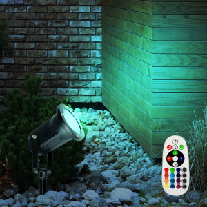 RGB LED Steckleuchte aus Aluminium für Ihren Garten